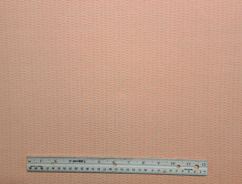 Light Coral Colored Fabric / Dark Coral Dash Print - Selvage to Selvage Print