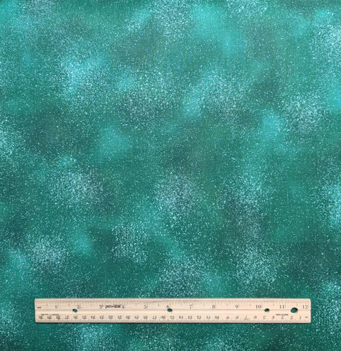 Naturescapes Deborah Corsini for P&B Textiles - Christmas Green Tonal Fabric / Pale Green Speckle Print