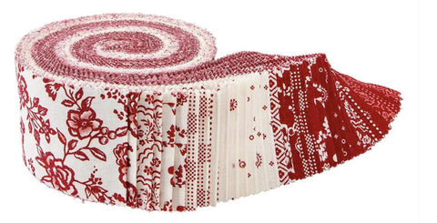 Red Delicious by The RBD Designers / Rolie Polie - 40 - 2-1/2" Strips / Riley Blake Designs