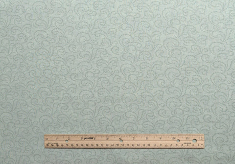 Paris Flea Market 3 Sisters Moda - Seafoam Fabric / Dark Seafoam Paisley Print