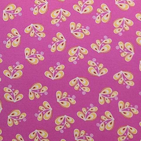Cosmopolitan for Exclusively Quilters 60095-1 - Bright Pink Fabric / White, Yellow Flower Print