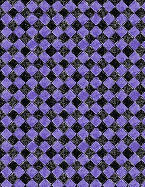 Meow-Gical Night by Michael Davis for Wilmington Prints 3008 96480 619 Purple and Black Harlequin Print