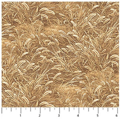 Pheasant Grove - Naturescapes by Rosemary Millette for Northcott DP28307-14 Tan Grass