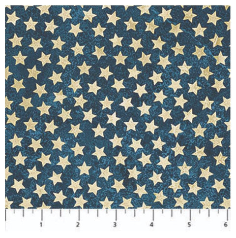 America 250 - Stonehenge by Linda Ludivico for Northcott Fabrics 28375-49 Stars Navy - Beige