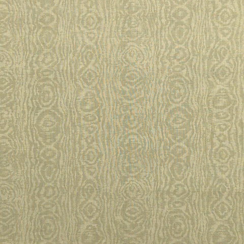 Light Moss Green Moire Print Fabric - Selvage to Selvage Print