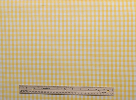 Vintage Blend Lightweight Yellow and White Gingham Fabric