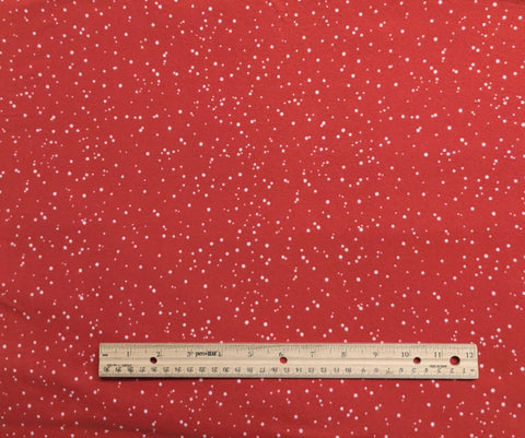Fresh Fallen Snow 16006 Kris Lammers and Maywood Studio - Red Flannel Fabric / Red Dot Print