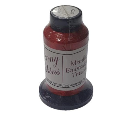 Jenny Haskins Metallic Embroidery Thread - RNK Distributing - G28 Red Metallic / 800M Spool