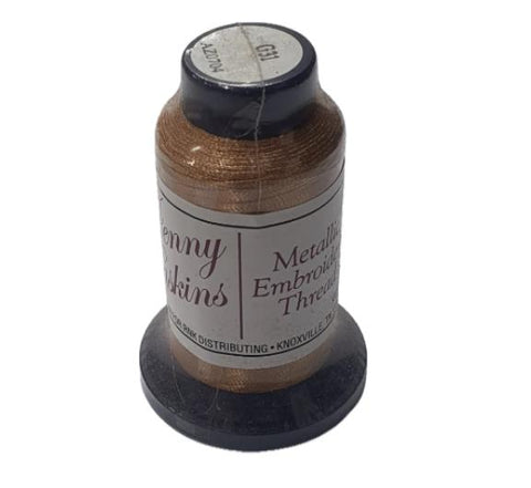 Jenny Haskins Metallic Embroidery Thread - RNK Distributing - G31 Copper Metallic / 800M Spool