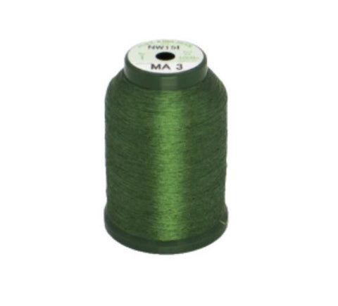KingStar Metallic Embroidery Thread MA-3 Green / 1000M Spool