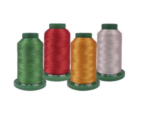 Exquisite by dime 40wt 100% Polyester Thread Assortment / (4) 1000M Snap Spools / Holiday Collection Quartet Item #EQ-HL01