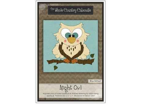 The Whole Country Caboodle / Night Owl Precut Applique Pack Leann Anderson 2021