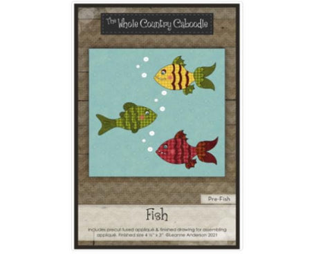 The Whole Country Caboodle / Fish Precut Applique Pack Leann Anderson 2021