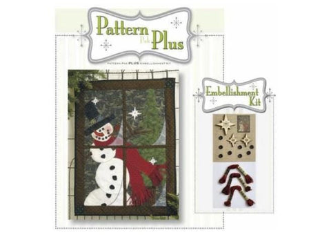 In the Meadow Winter Window Panel AND Embellishment Kit / Happy Hollow Designs