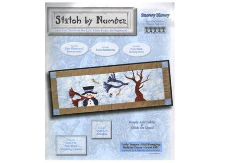 Stitch by Number Snowy Blowy Table Topper or Wallhanging
