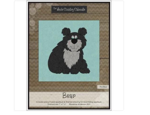 The Whole Country Caboodle / Bear - Precut Fused Applique Pack / Leanne Anderson 2021