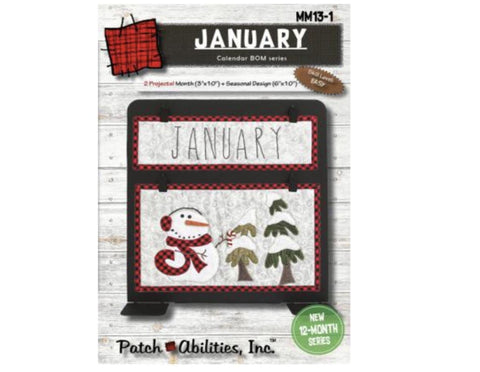 Block of the Month Series by Patch Abilities Inc - January with Buttons MM13-1