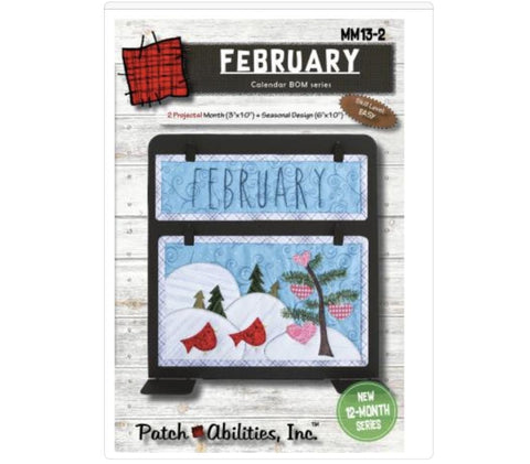 Block of the Month Series by Patch Abilities Inc - February with Buttons MM13-2