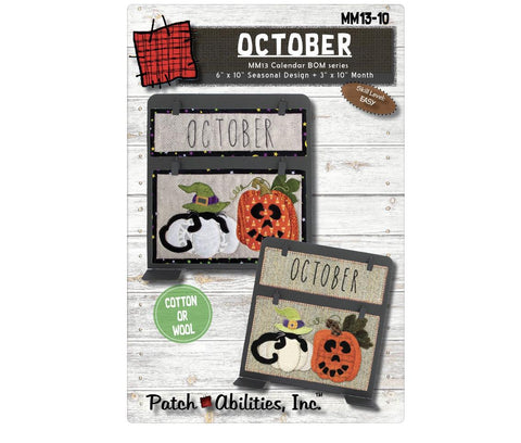Block of the Month Series by Patch Abilities Inc Pattern and Templates - October with Buckle Button MM13-10