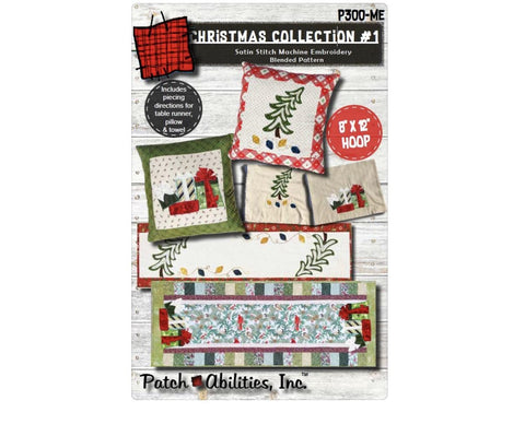 Christmas Collection #1 P300-ME Pattern by Patch Abilities Satin Stitch Machine Embroidery