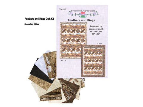 Kit - Feathers and Rings Quilt Kit (Choose from 2 Sizes) - Featuring Pheasant Grove by Northcott Studio / Pattern by Laureen Smith