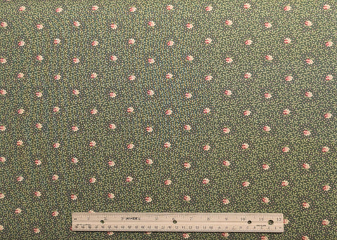 Yours Truly 358 Eleanor Burns for Benartex - Sage Green Tone-on-Tone Dot Print Fabric