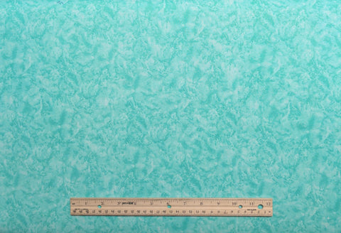 Bright Aqua Blender Fabric - Selvage to Selvage Print