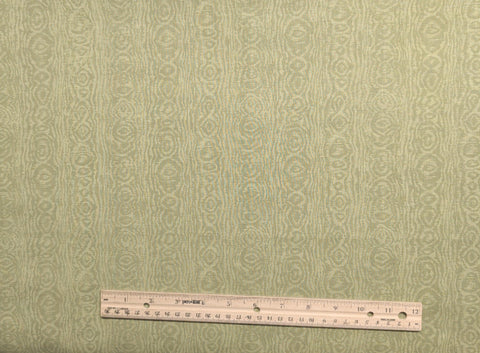 Light Moss Green Moire Print Fabric - Selvage to Selvage Print