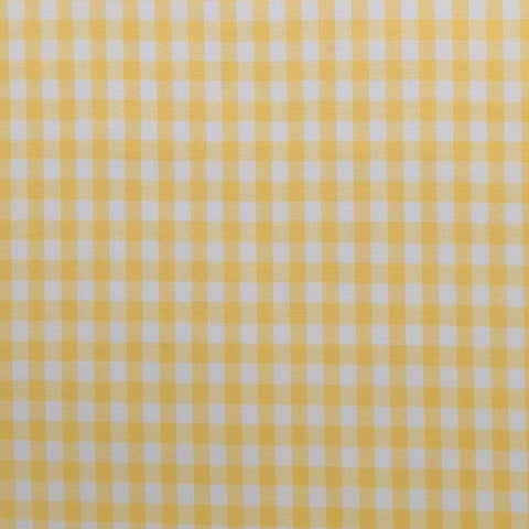 Vintage Blend Lightweight Yellow and White Gingham Fabric