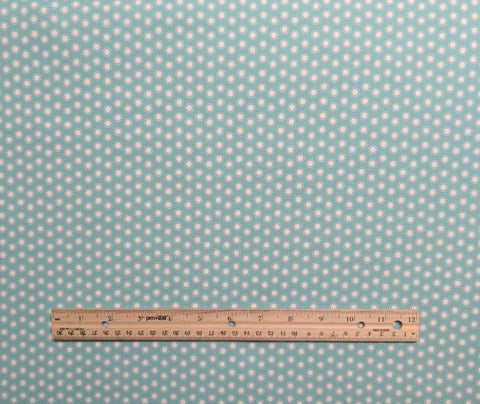 Little Ark F3834 Carina Gardner Riley Blake Designs - Turquoise Flannel Fabric / White Dot