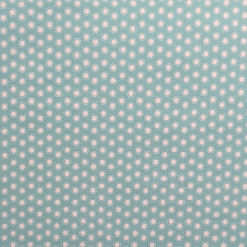 Little Ark F3834 Carina Gardner Riley Blake Designs - Turquoise Flannel Fabric / White Dot