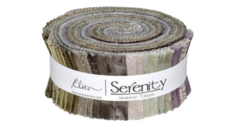 Daiwabo - Elite Serenity Japanese Taupes Medium EESchenck Jelly Roll / (40) 2.5"x44" Fabric Strips