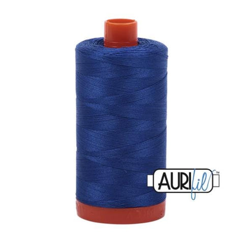 AURIfil 50wt Thread 1421 yd Spool - 2735 Medium Blue