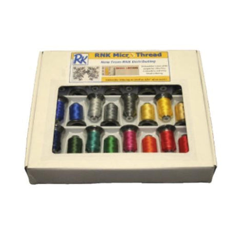 RNK Micro Thread 24 Spool 60wt Polyester Thread Set / 1000M per cone