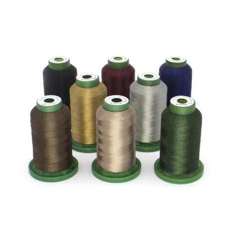 Exquisite by dime Poly Patch Twill 40wt 100% Polyester Thread Assortment / 8 Snap Spools / UNIFORM Item #ES-UNI