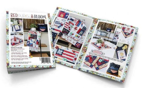 KD809 Kimberbell Red, White & Bloom Machine Embroidery Book and CD from Kimberbell