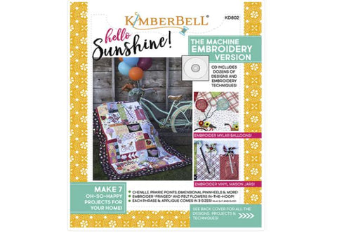 KD802 Kimberbell Hello Sunshine! Machine Embroidery CD with Book
