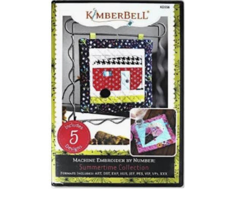 KD556 KimberBell Machine Embroider by Number: Summertime Collection - 5 Designs in 5 Sizes