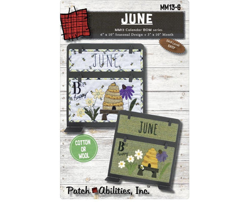 Block of the Month Series by Patch Abilities Inc Pattern and Templates - June with Bee Button MM13-6