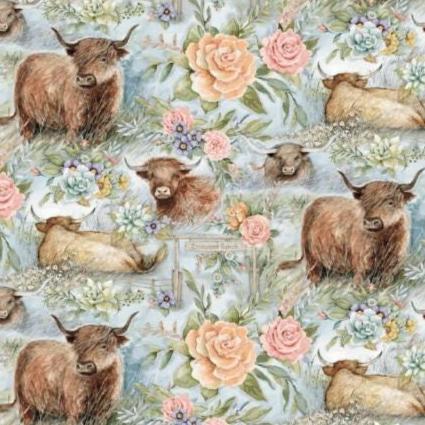 Highland Ranch SPR81425-160028 Cow Ranch by Susan Winget for Springs Creative