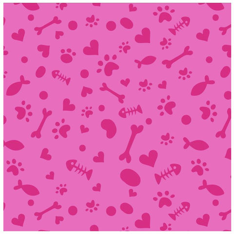 Potpourri of Novelty - DATDX-4362-4C-7 Cat Paw Ditsy Pink David Textiles