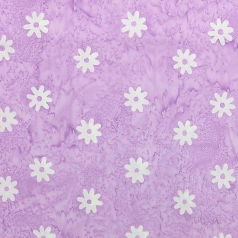 BATIK - Expressions Daisy Dots BT23405-171 Amethyst Light Purple Fabric / White Flower Tjap