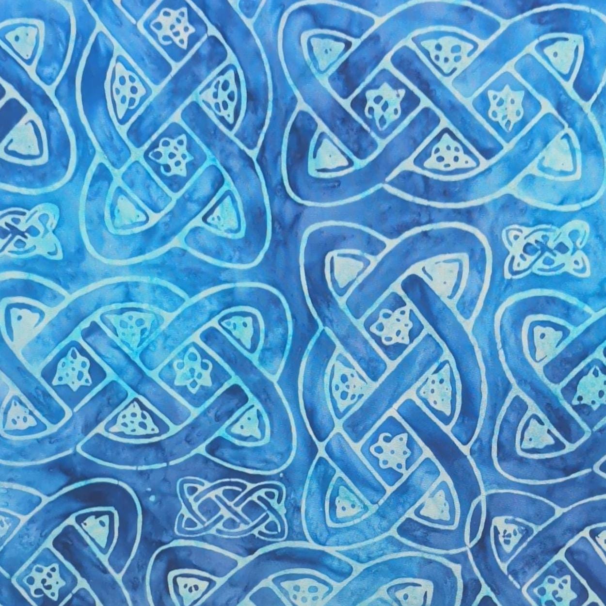BATIK - Expressions A Touch of Celtic BT23266-293 - Bright Blue Fabric ...