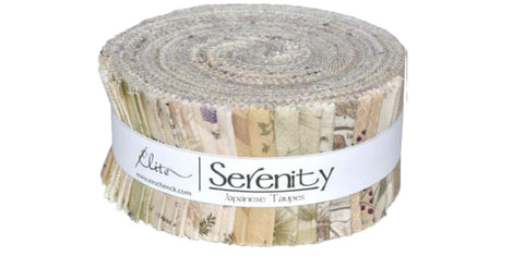 Daiwabo - Elite Serenity Japanese Taupes Light EESchenck Jelly Roll / (40) 2.5"x44" Fabric Strips