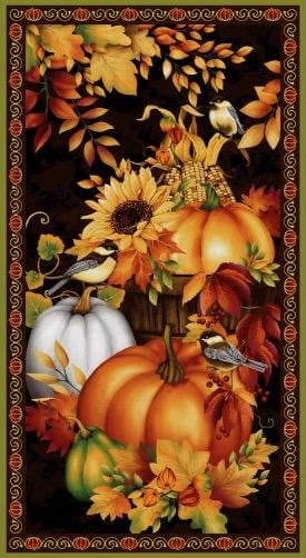 Seeds of Gratitude Fabric Panel by Art Loft for Studio E Patt#7702P ~ 24" x 44"