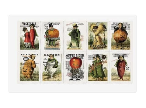 Pumpkin Patch Seedy Characters Patch Fabric Panel by J Wecker Frisch for Riley Blake Designs Pattern PD14572-PANEL 2024 ~ 24" x 43"