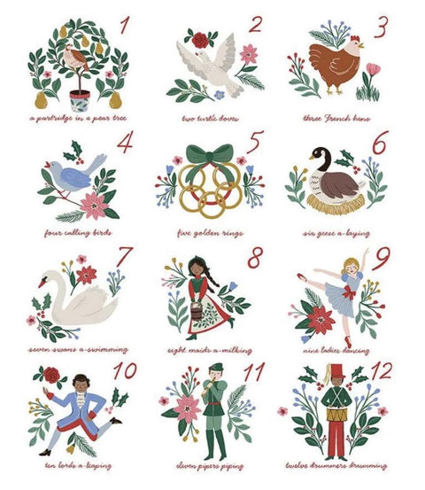 A Pear-Fect Christmas Fabric Panel by Riley Blake Designs P14978 ~ 36"x44"