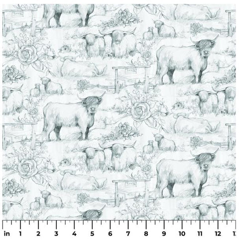 Highland Ranch SPR81428-160028 Ranch Toile by Susan Winget for Springs Creative