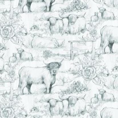 Highland Ranch SPR81428-160028 Ranch Toile by Susan Winget for Springs Creative