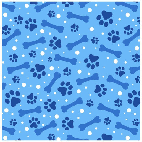 Potpourri of Novelty - DATDX-4363-4C-8 Paws & Bones Blue David Textiles